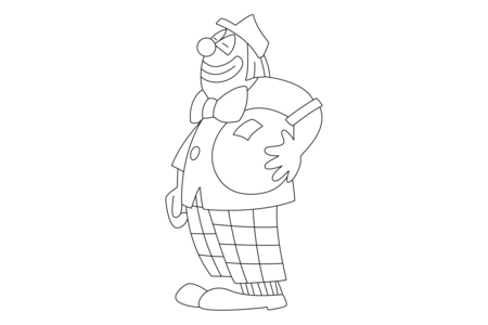 Coloriage Clown 24 – 10doigts.fr