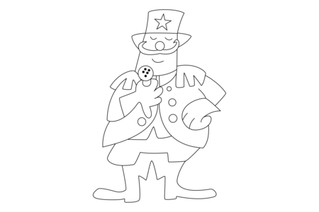 Coloriage Clown 25 – 10doigts.fr