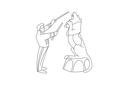 Coloriage Dompteur 01 – 10doigts.fr