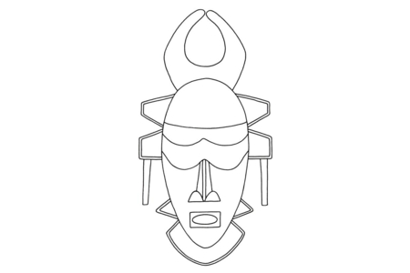 Coloriage Masque 03 – 10doigts.fr