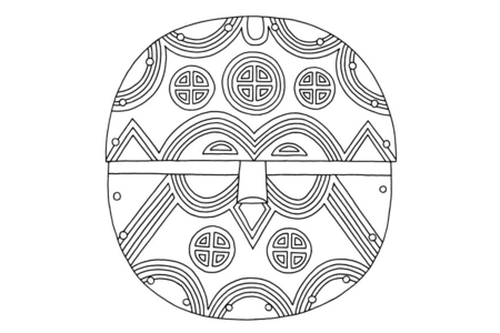 Coloriage Masque 05 – 10doigts.fr