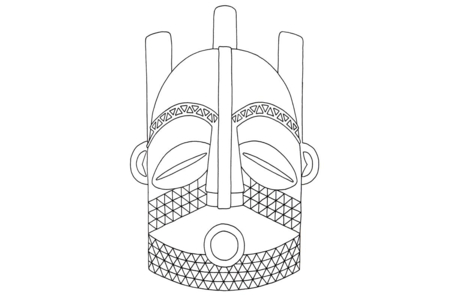 Coloriage Masque 14 – 10doigts.fr