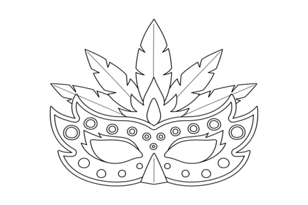 Coloriage Masque 15 – 10doigts.fr