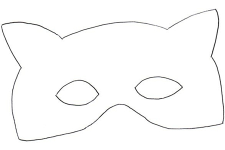 Coloriage Masque loup – 10doigts.fr