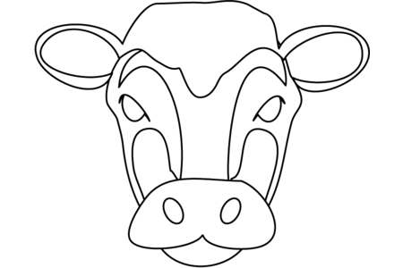 Coloriage Masque vache – 10doigts.fr