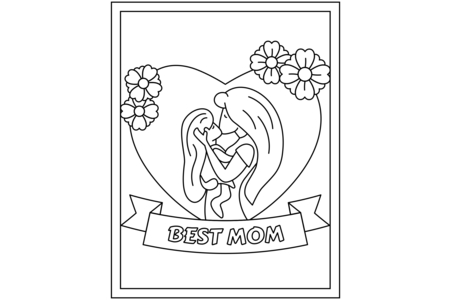 Coloriage Fête des mères 04 – 10doigts.fr