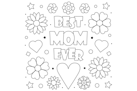 Coloriage Fête des mères 11 – 10doigts.fr