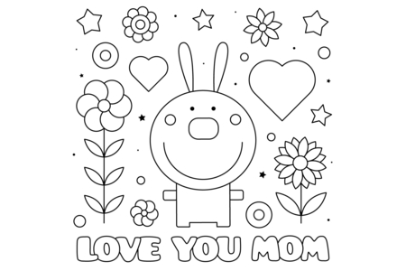 Coloriage Fête des mères 12 – 10doigts.fr