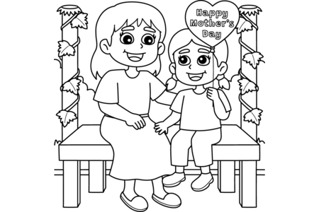 Coloriage Fête des mères 18 – 10doigts.fr