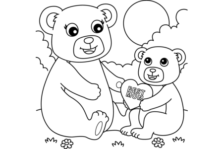 Coloriage Fête des mères 20 – 10doigts.fr