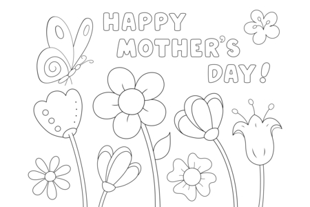 Coloriage Fête des mères 27 – 10doigts.fr