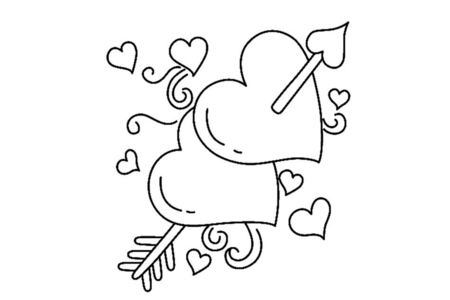 Coloriage Fête des mères cœur 03 – 10doigts.fr