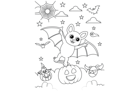 Coloriage Halloween 80 – 10doigts.fr