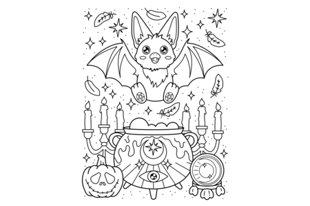 Coloriage Halloween 82 – 10doigts.fr