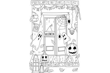 Coloriage Halloween 84 – 10doigts.fr