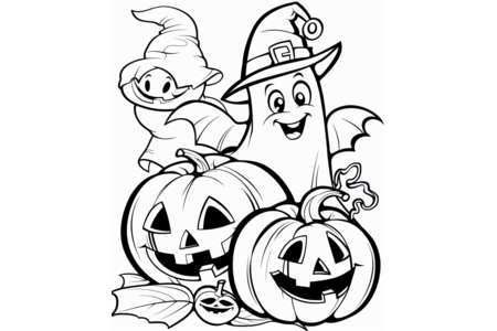 Coloriage Halloween 85 – 10doigts.fr