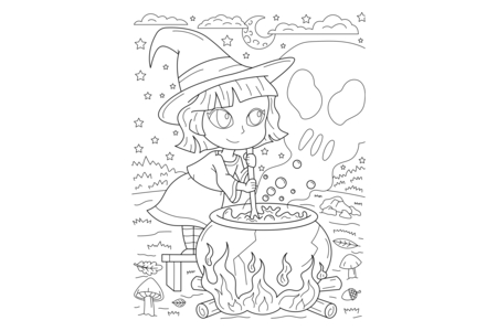 Coloriage Halloween 87 – 10doigts.fr