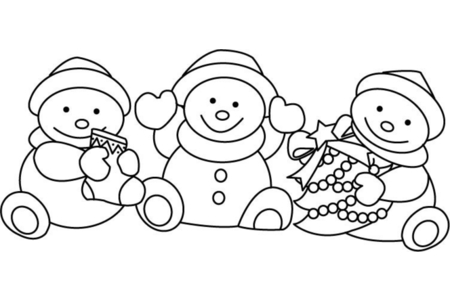 Coloriage Bonhomme de neige 01 – 10doigts.fr