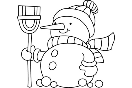 Coloriage Bonhomme de neige 05 – 10doigts.fr