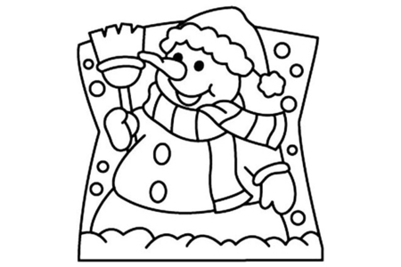 Coloriage Bonhomme de neige 07 – 10doigts.fr