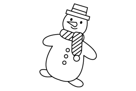 Coloriage Bonhomme de neige 08 – 10doigts.fr