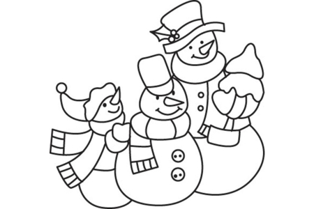 Coloriage Bonhomme de neige 10 – 10doigts.fr