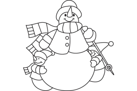 Coloriage Bonhomme de neige 11 – 10doigts.fr