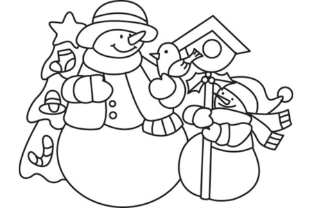 Coloriage Bonhomme de neige 12 – 10doigts.fr