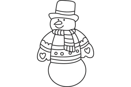 Coloriage Bonhomme de neige 14 – 10doigts.fr