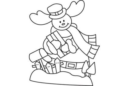 Coloriage Bonhomme de neige 15 – 10doigts.fr