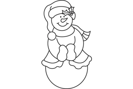 Coloriage Bonhomme de neige 16 – 10doigts.fr