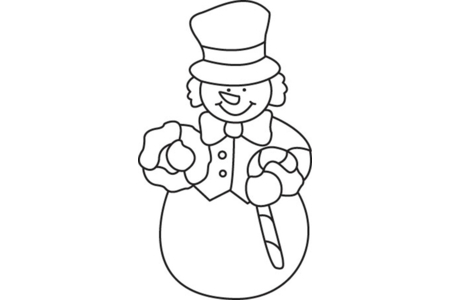 Coloriage Bonhomme de neige 17 – 10doigts.fr