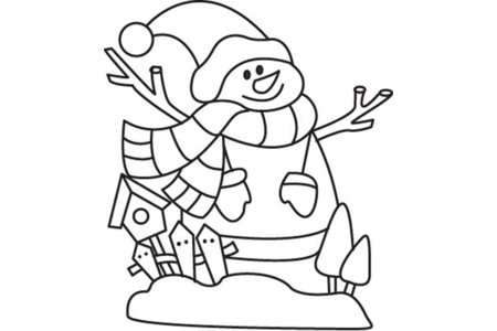 Coloriage Bonhomme de neige 18 – 10doigts.fr