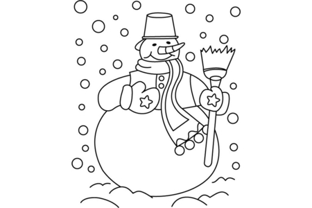 Coloriage Bonhomme de neige 20 – 10doigts.fr
