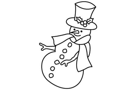 Coloriage Bonhomme de neige 22 – 10doigts.fr