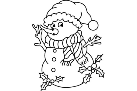Coloriage Bonhomme de neige 23 – 10doigts.fr