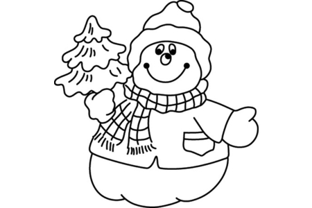 Coloriage Bonhomme de neige 24 – 10doigts.fr