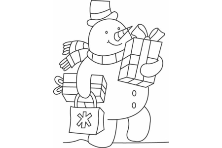 Coloriage Bonhomme de neige 26 – 10doigts.fr