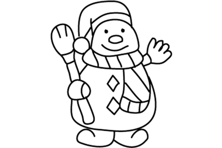 Coloriage Bonhomme de neige 28 – 10doigts.fr