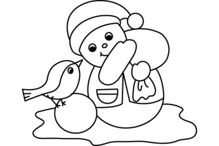 Coloriage Bonhomme de neige 29 – 10doigts.fr