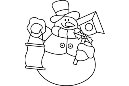 Coloriage Bonhomme de neige 30 – 10doigts.fr