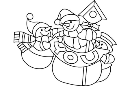 Coloriage Bonhomme de neige 31 – 10doigts.fr