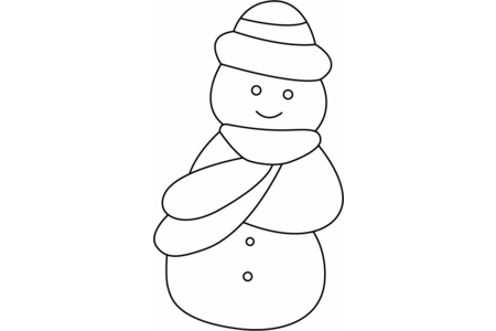 Coloriage Bonhomme de neige 32 – 10doigts.fr