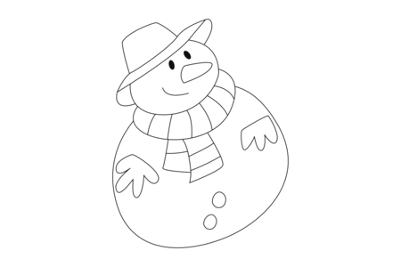Coloriage Bonhomme de neige 33 – 10doigts.fr