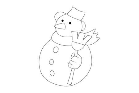 Coloriage Bonhomme de neige 34 – 10doigts.fr