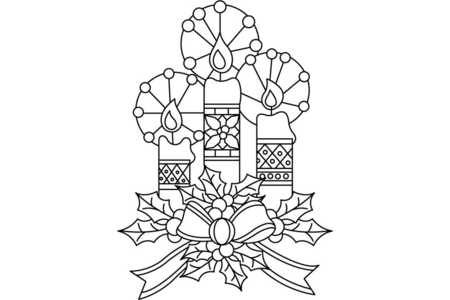 Coloriage Bougies 04 – 10doigts.fr