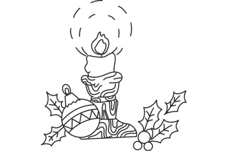 Coloriage Bougies 05 – 10doigts.fr