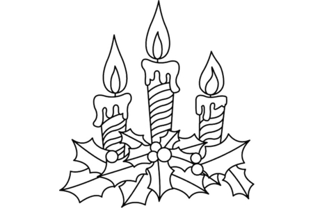 Coloriage Bougies 10 – 10doigts.fr