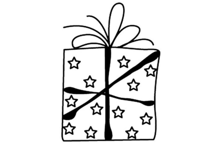 Coloriage Cadeau 02 – 10doigts.fr