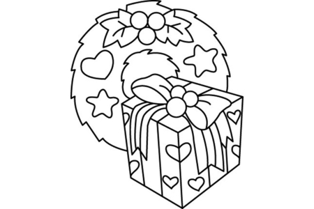Coloriage Cadeau 04 – 10doigts.fr